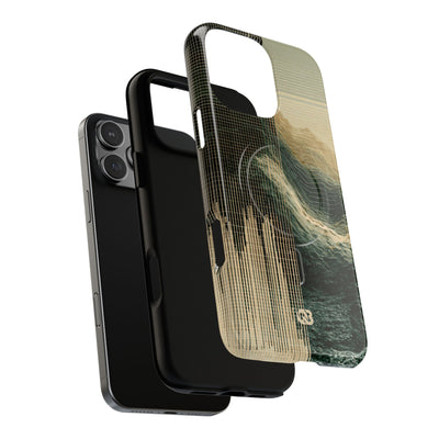 Beige Tough 2.0 Magsafe Phone Case for iPhone - Veridian Data Ridge