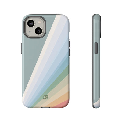 Green Tough Phone Case for iPhone - Sage Prism Beam