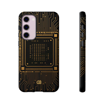 Gold Tough Phone Case for Samsung - Cyber Gold Processor
