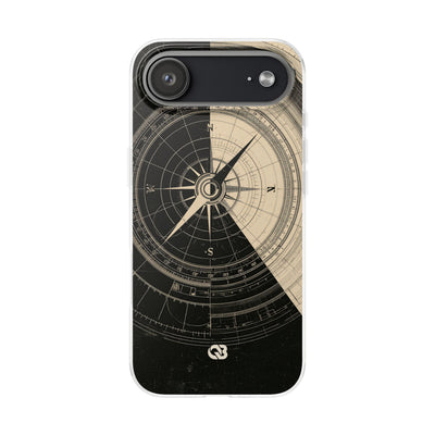 Beige Lite Phone Case for iPhone - Obsidian Nautical Blueprint