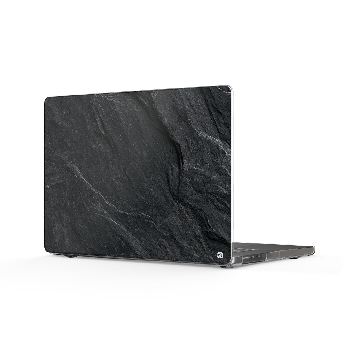 Dark Slate Strata · Clear Hard Case for MacBook · Black