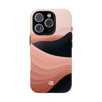 Pink Tough Phone Case for iPhone - Dune Shadow Layers
