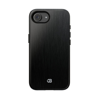 Obsidian Brushed Steel · Tough Phone Case for iPhone · Black