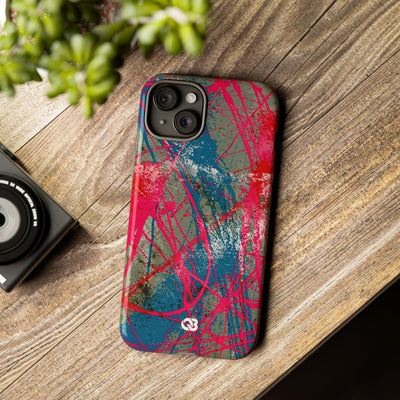 Neon Static Drip · Tough Phone Case for iPhone · Pink