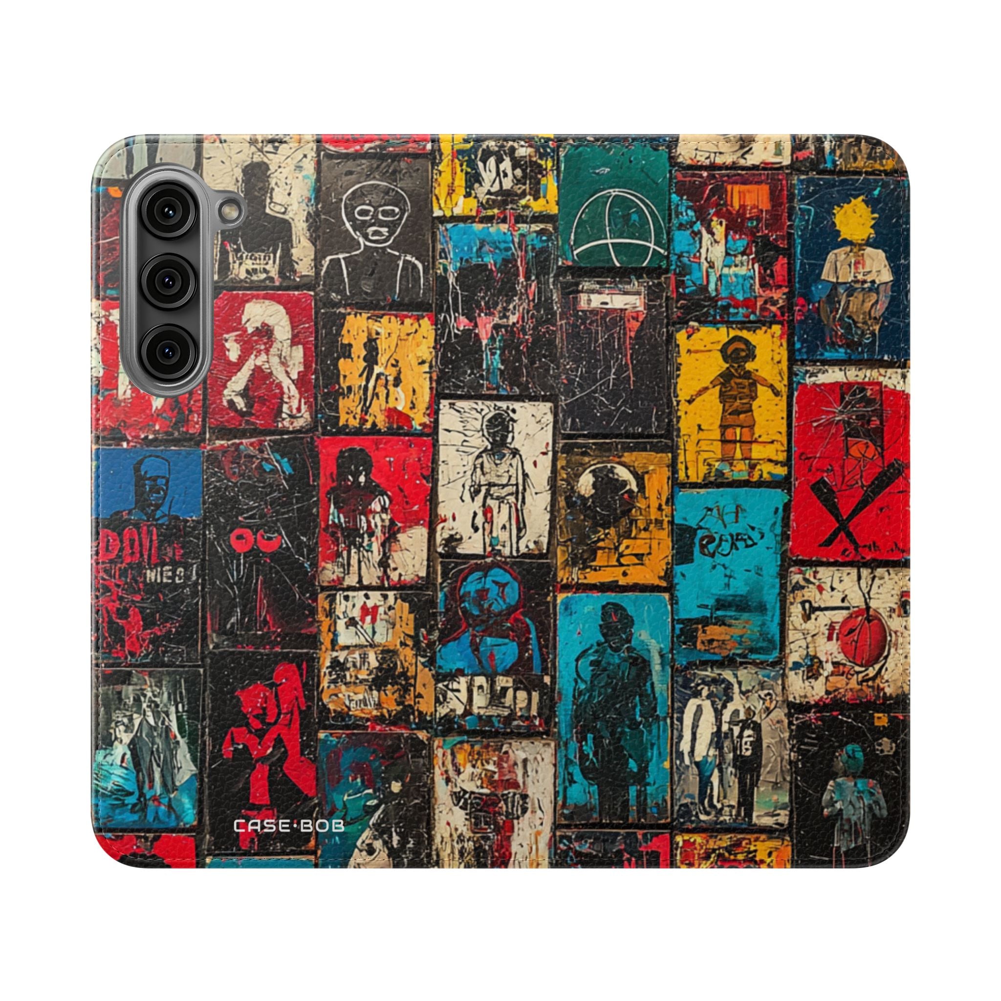 Portrait Grid Crimson - Samsung S23+ Case - Wallet