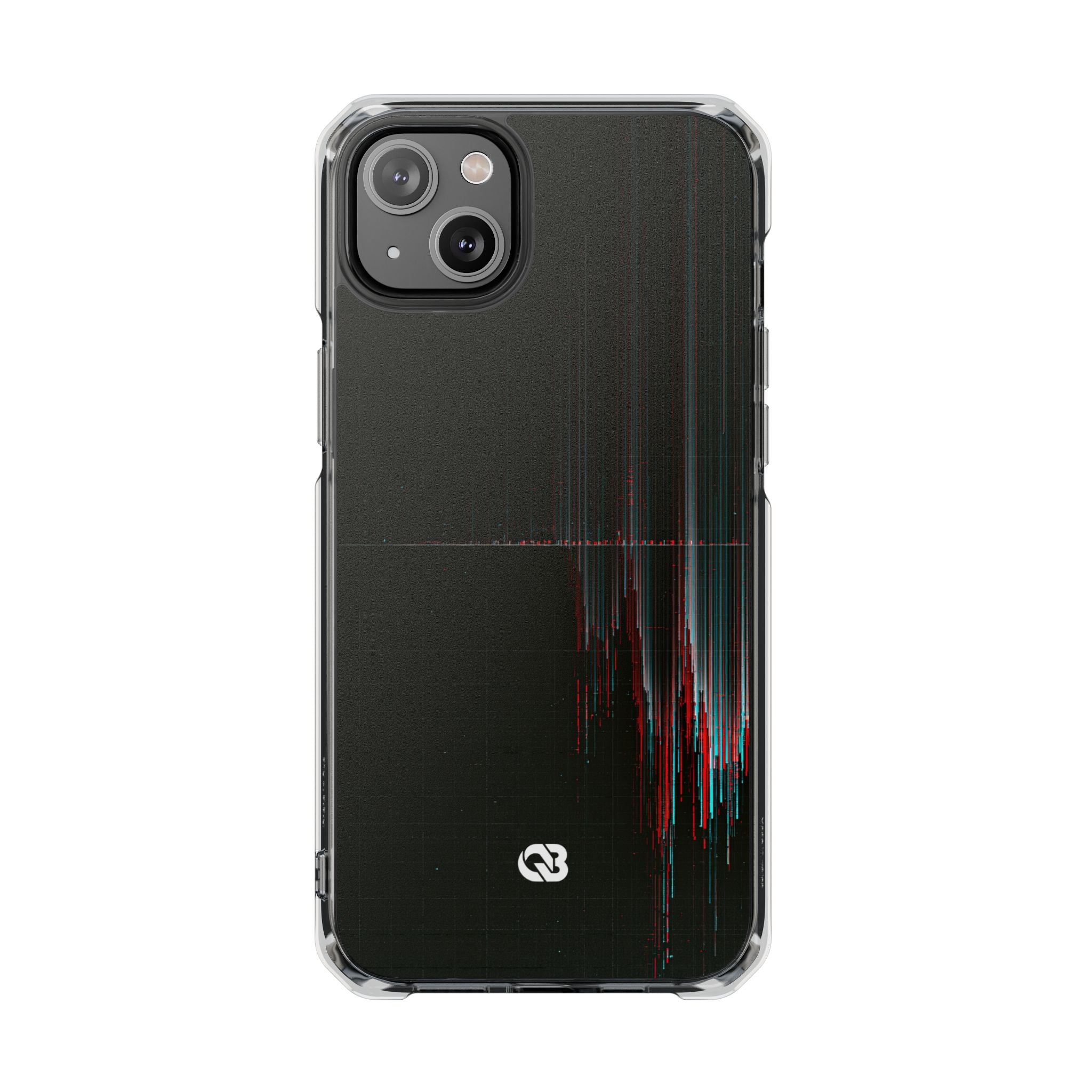 Black Impact MagSafe Phone Case for iPhone - Corrupted Data Stream