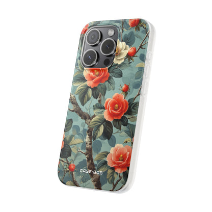 Coral Bloom iPhone 15 Pro Cover - Blød