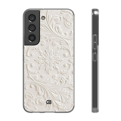 Ivory Baroque Relief · Lite Phone Case for Samsung · White