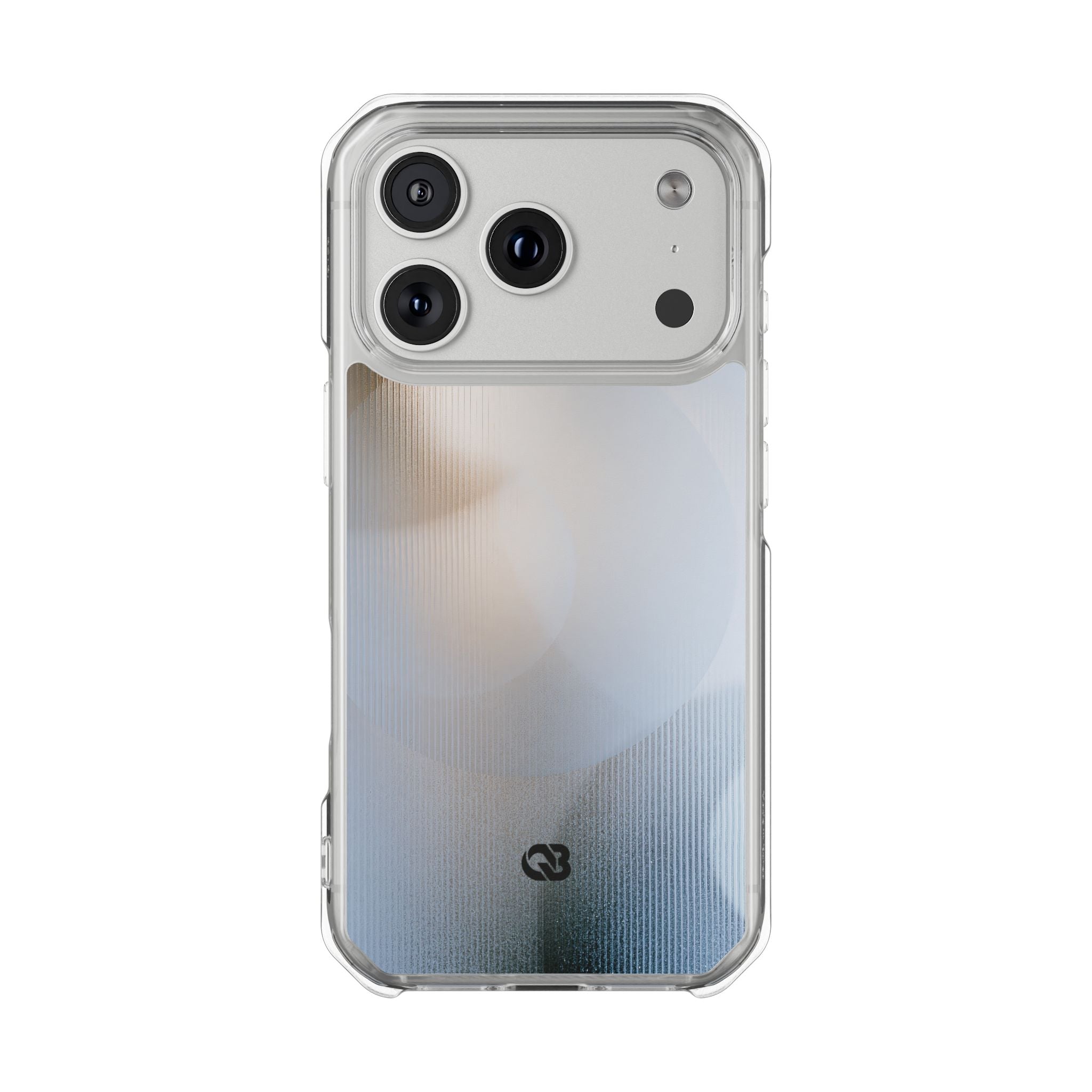 White Impact MagSafe Phone Case for iPhone - Frosted Ribbed Sphere