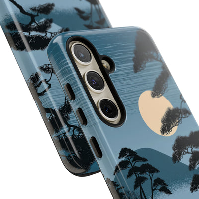 Blue Tough Phone Case for Samsung - Midnight Kyoto Pine