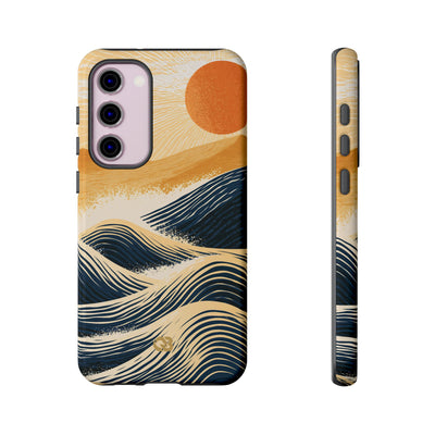 Blue Tough Phone Case for Samsung - Kyoto Cresting Tide