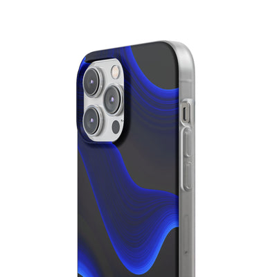 Blue Lite Phone Case for iPhone - Electric Cobalt Flow