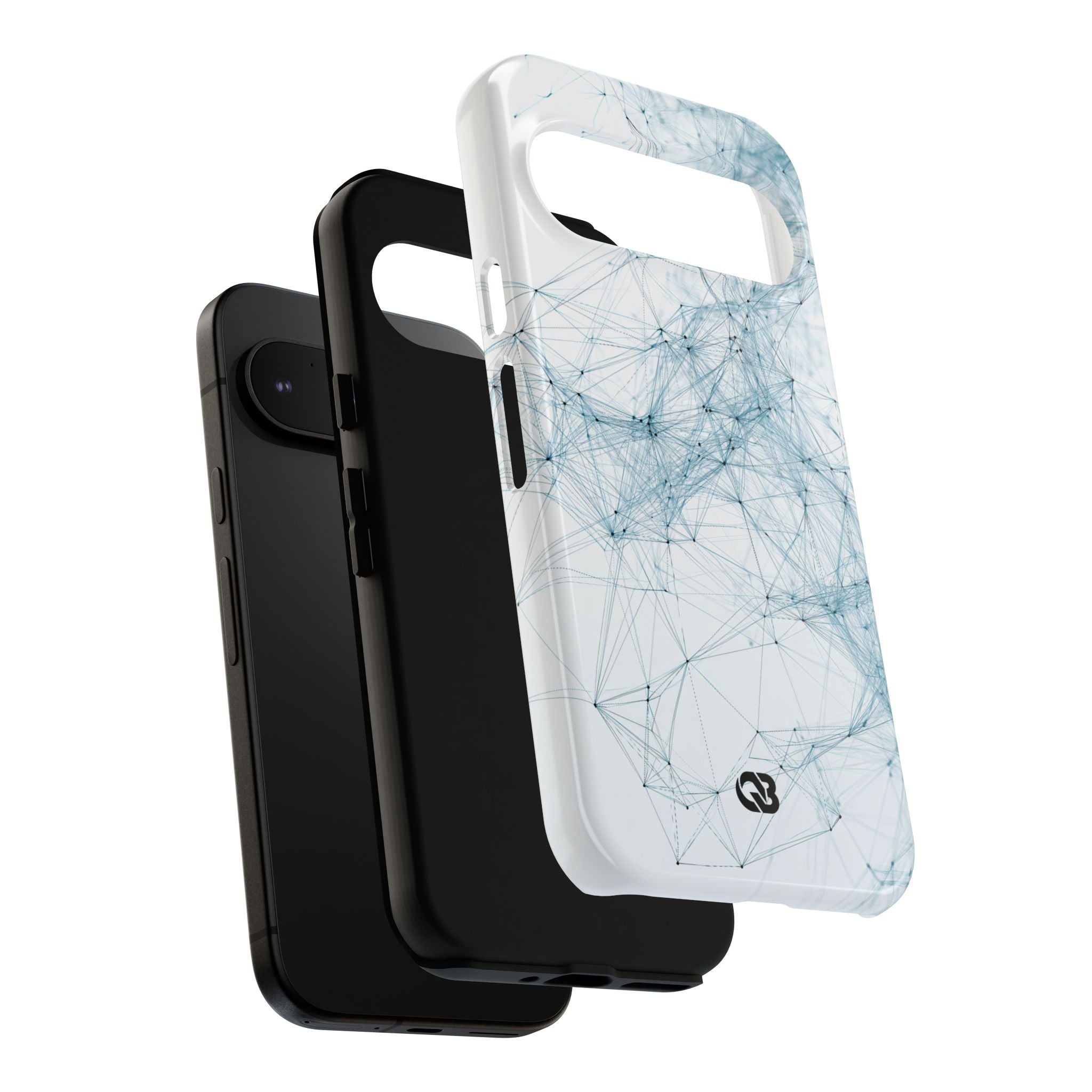 Blue Tough Phone Case for Google Pixel - Glacial Neural Web