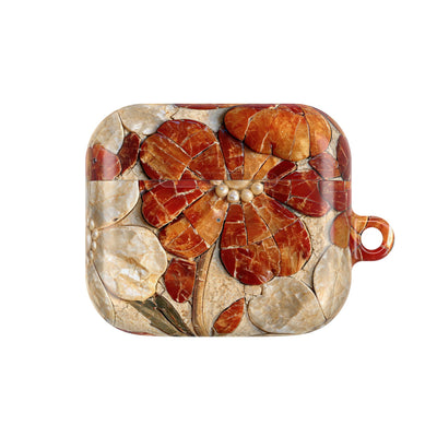 Carnelian Pearl Bloom · Hard Case for AirPods & AirPods Pro · Orange