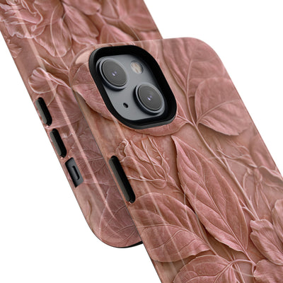 Blush Rose Relief · Tough 2.0 Magnetic Phone Case for iPhone · Pink