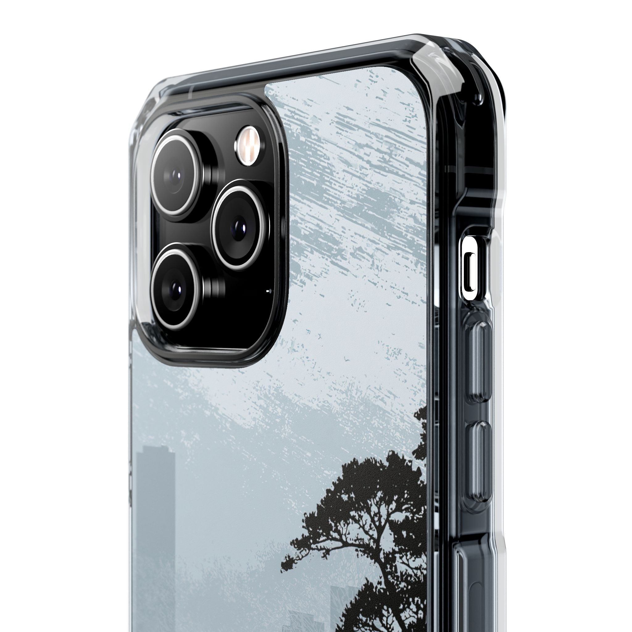Grey Impact MagSafe Phone Case for iPhone - Steel Slate Zen