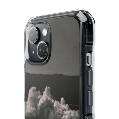 Crimson Horizon · Clear Impact Magnetic Phone Case for iPhone ·  Black