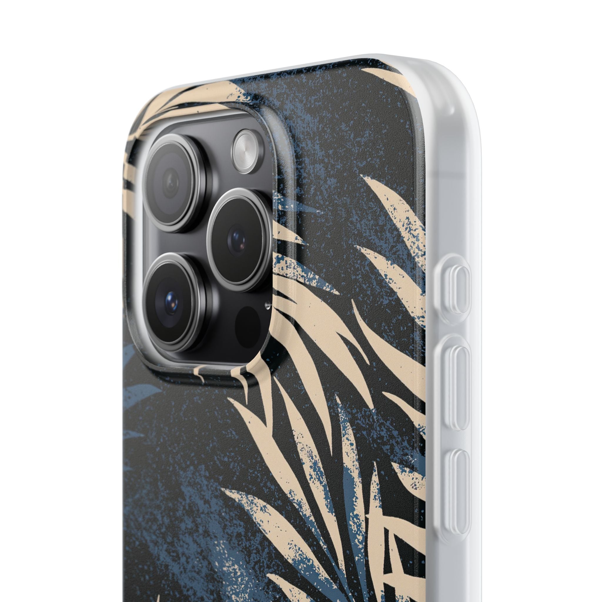 Blue Lite Phone Case for iPhone - Midnight Indigo Palm