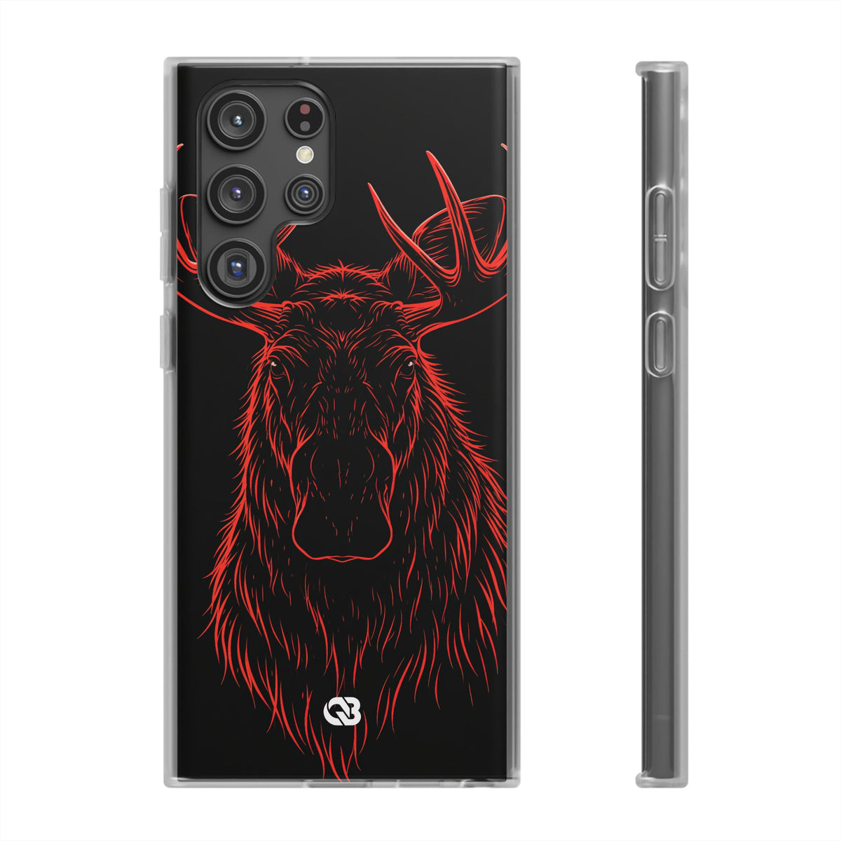 Nordic Moose Contour · Lite Phone Case for Samsung · Red