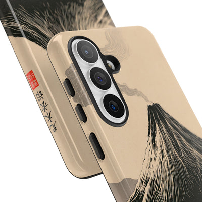 Beige Tough Phone Case for Samsung - Obsidian Ink Summit