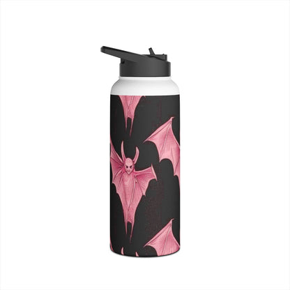 Pink Batwave - Stainless Steel Water Bottle