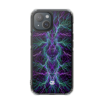 Electric Plasma Arbor · Clear Impact Magnetic Phone Case for iPhone · Purple
