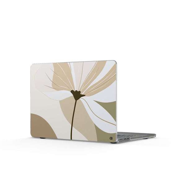 Soft Petal Bloom · Clear Hard Case for MacBook · Beige