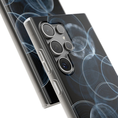 Blue Lite Phone Case for Samsung - Cyan Pulse Ripple