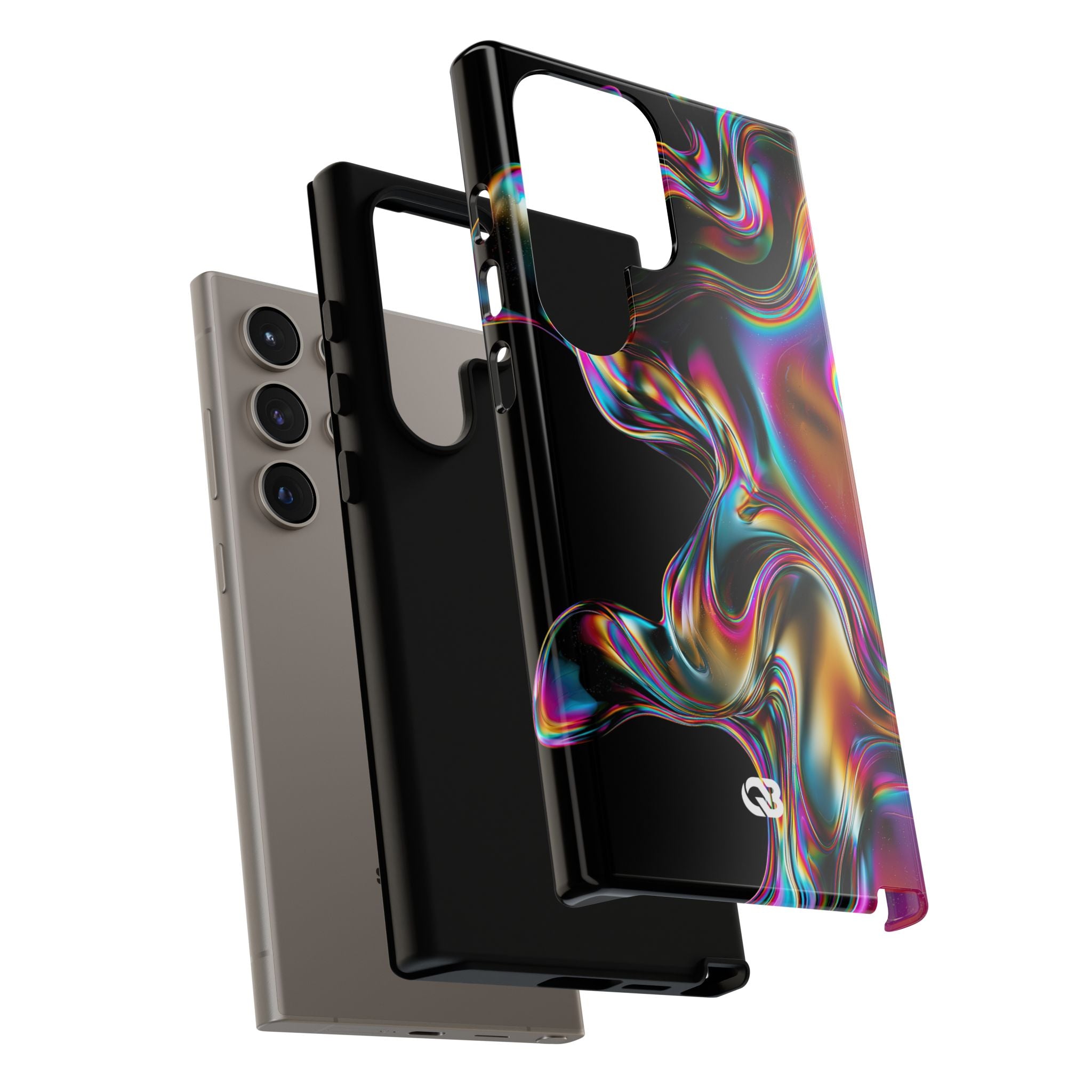 Purple Tough Phone Case for Samsung - Liquid Neon Chrome