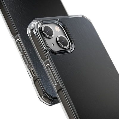 Black Impact MagSafe Phone Case for iPhone - Midnight Brushed Grain