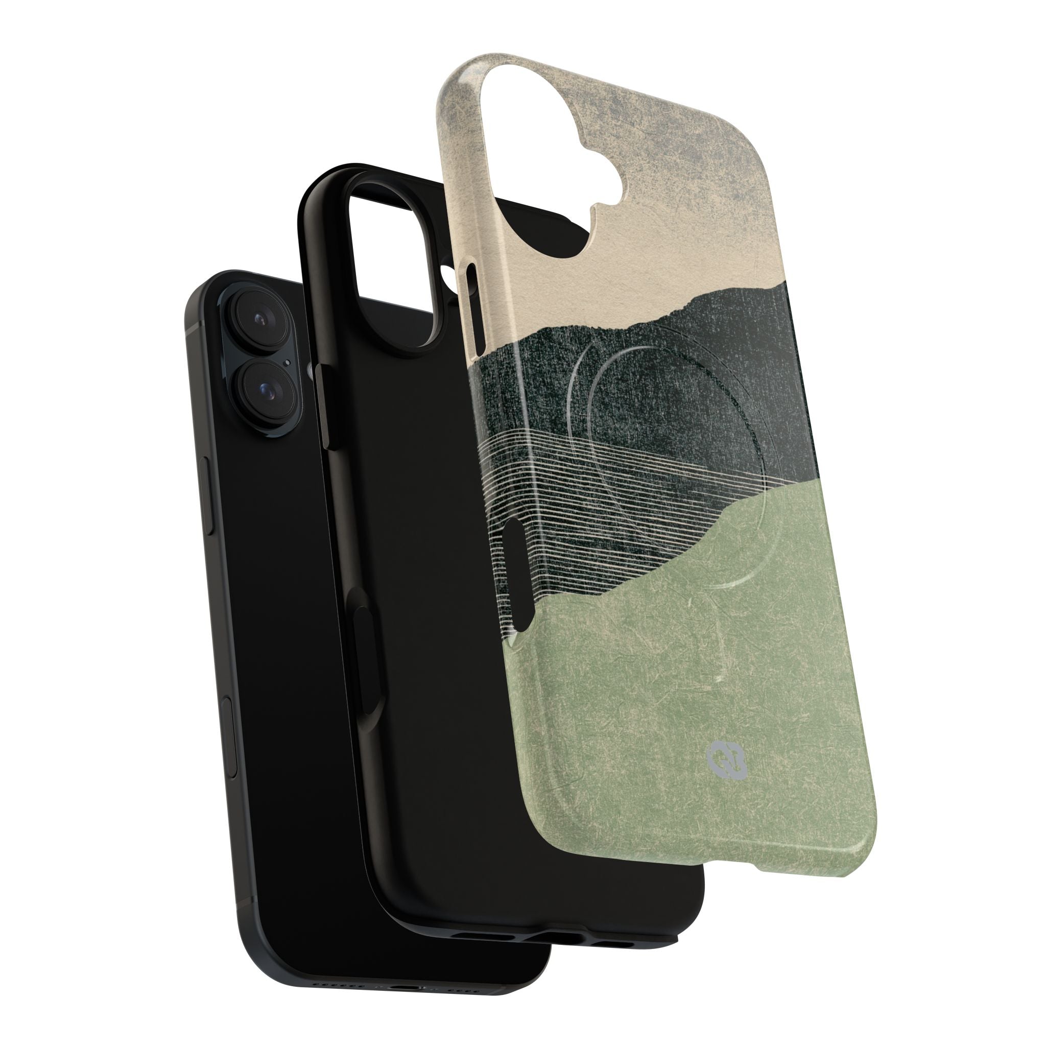 Green Tough 2.0 Magsafe Phone Case for iPhone - Moss Ridge Grain