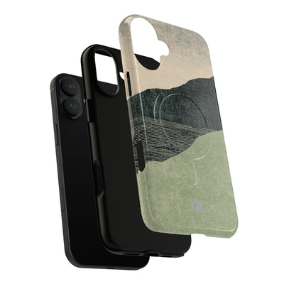 Green Tough 2.0 Magsafe Phone Case for iPhone - Moss Ridge Grain