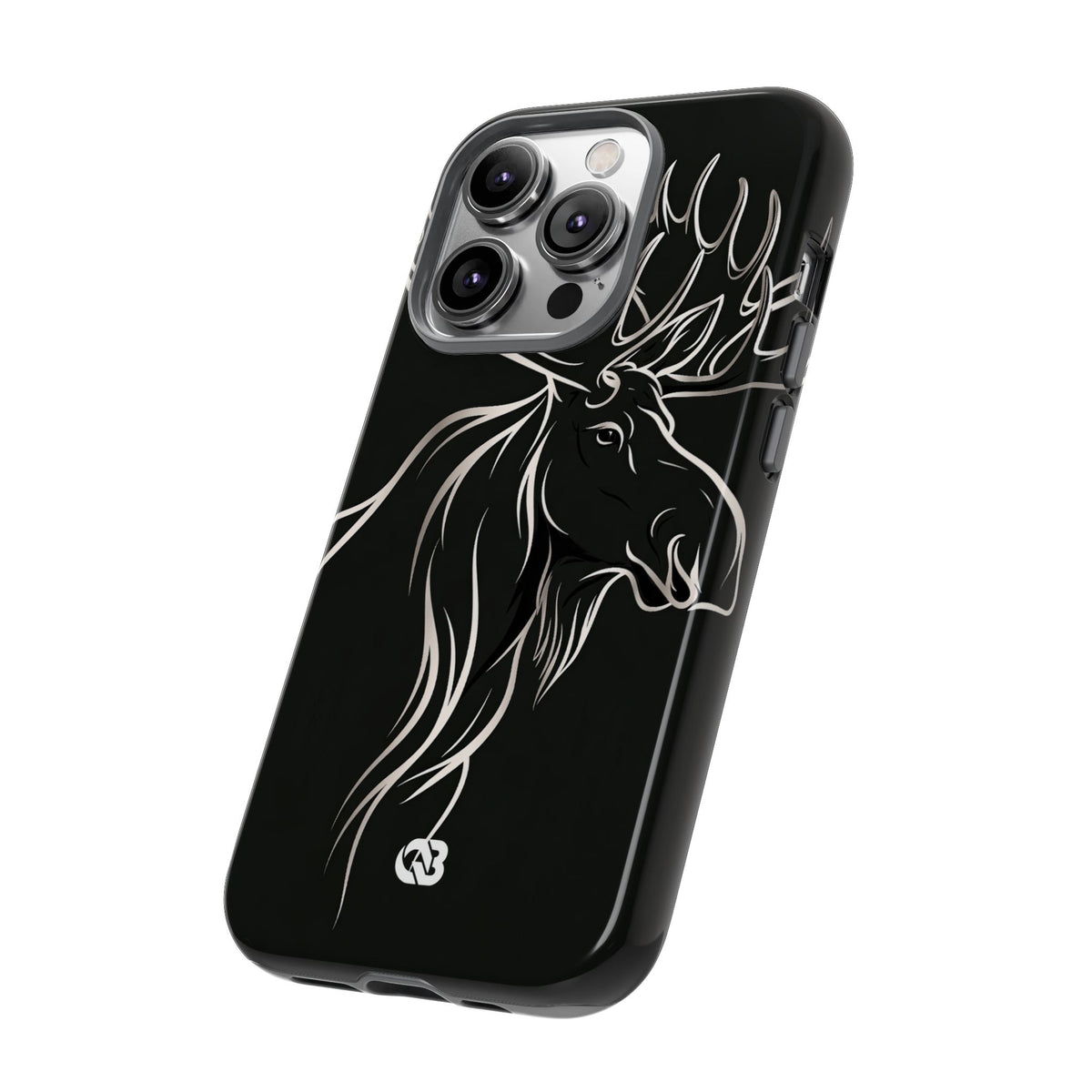 Nordic Moose Contour · Tough Phone Case for iPhone · Black