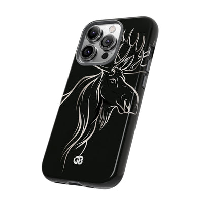 Nordic Moose Contour · Tough Phone Case for iPhone · Black