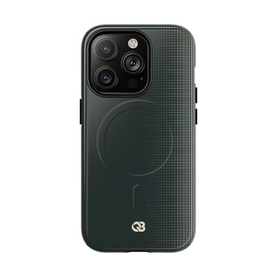 Grey Tough 2.0 Magsafe Phone Case for iPhone - Charcoal Tech Grid