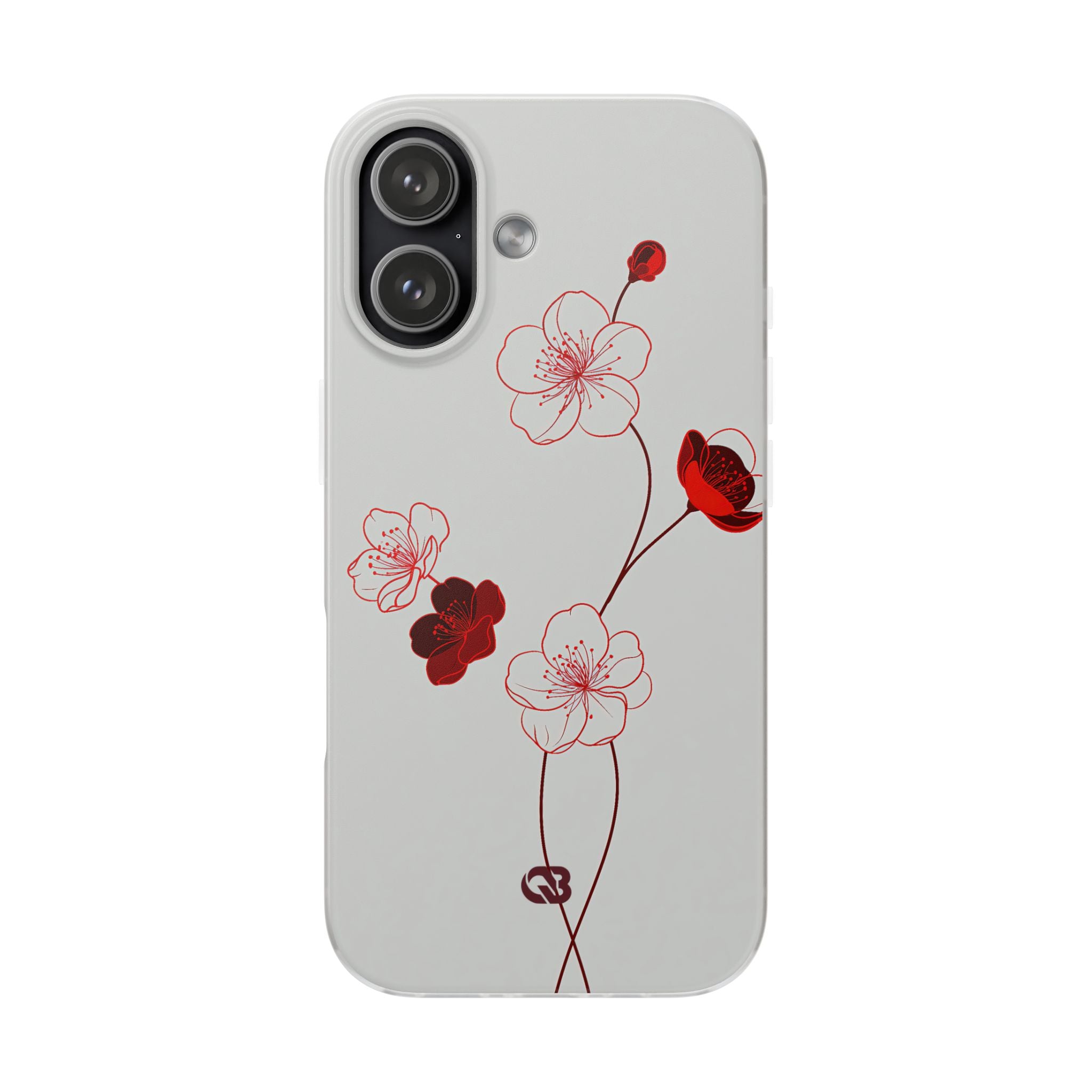 Red Lite Phone Case for iPhone - Kyoto Ember Bloom