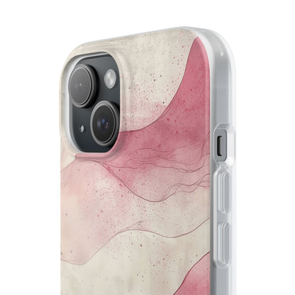 Crimson Waves iPhone 15 Case - Soft