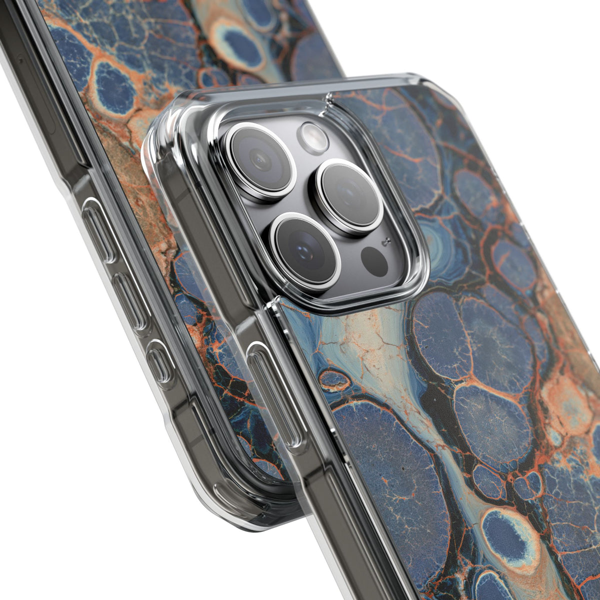 Astral Orb Resonance · Clear Impact Magnetic Phone Case for iPhone · Blue