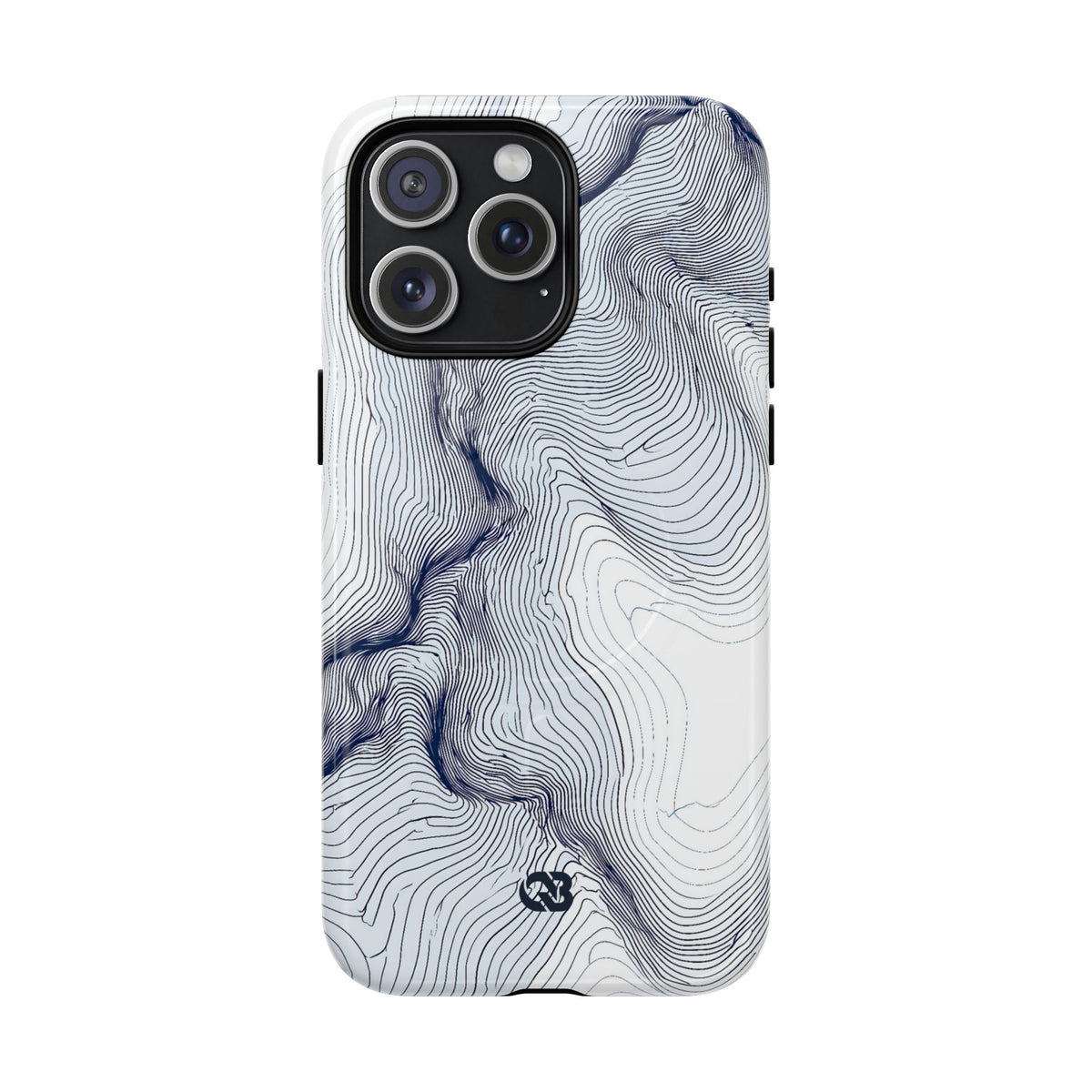 Nordic Ridge Contour · Tough 2.0 Magnetic Phone Case for iPhone · White
