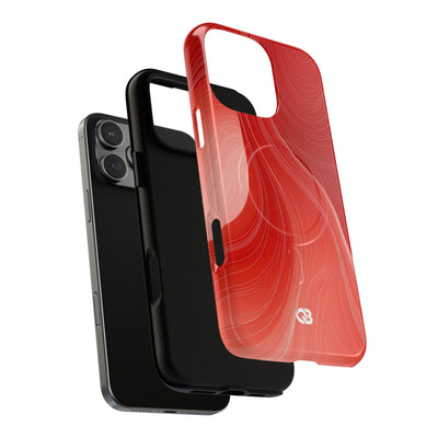 Red Tough 2.0 Magsafe Phone Case for iPhone - Crimson Silk Strands