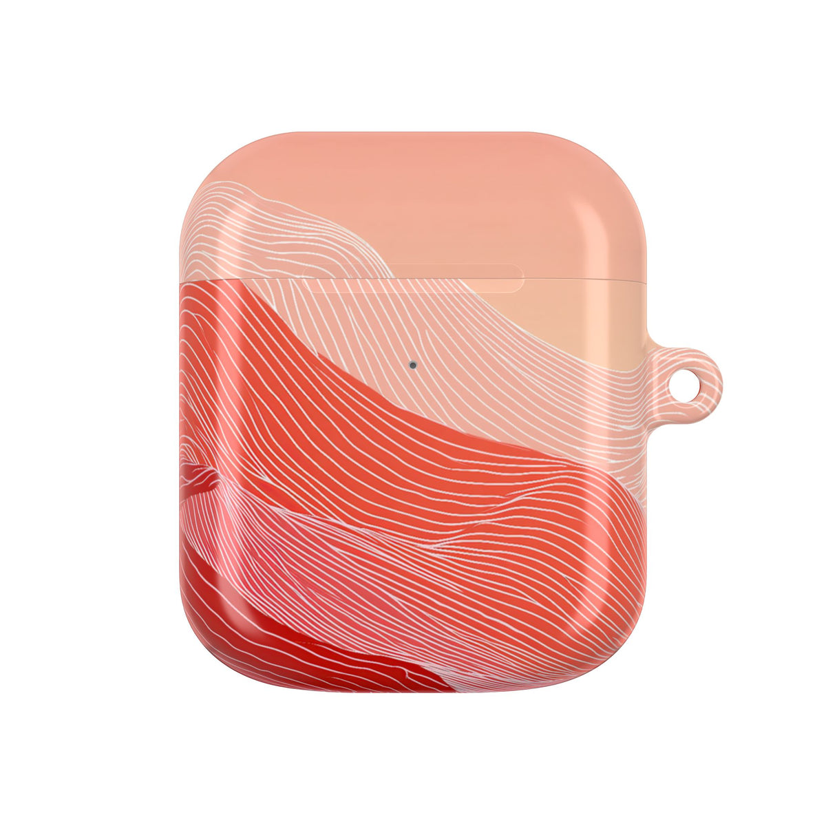 Coral Ridge Contours · Hard Case for AirPods & AirPods Pro · Red