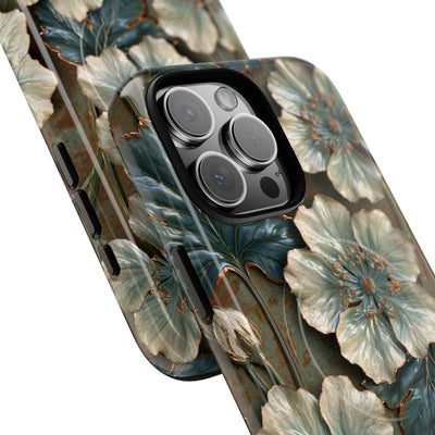 Gilded Blossom Reverie · Tough 2.0 Magnetic Phone Case for iPhone · Teal