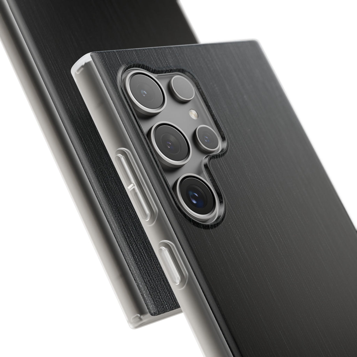 Obsidian Brushed Steel · Lite Phone Case for Samsung · Black