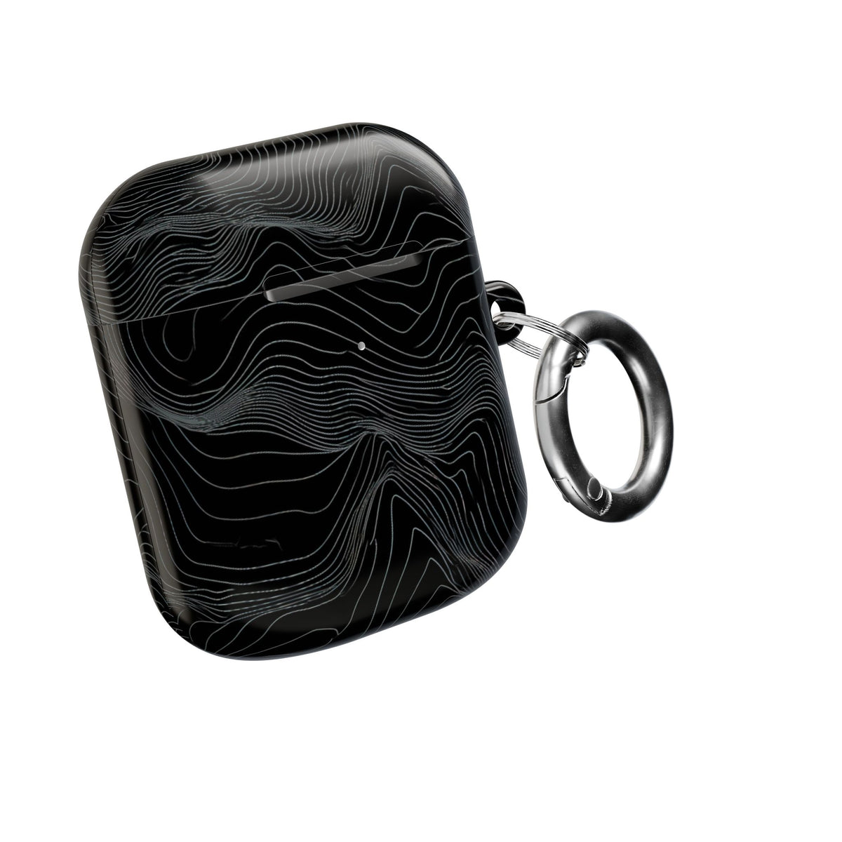Obsidian Contour Elevation · Hard Case for AirPods & AirPods Pro · Black