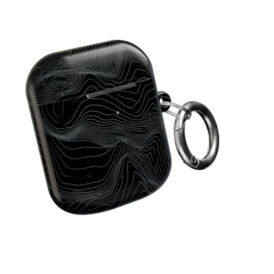 Obsidian Contour Elevation · Hard Case for AirPods & AirPods Pro · Black