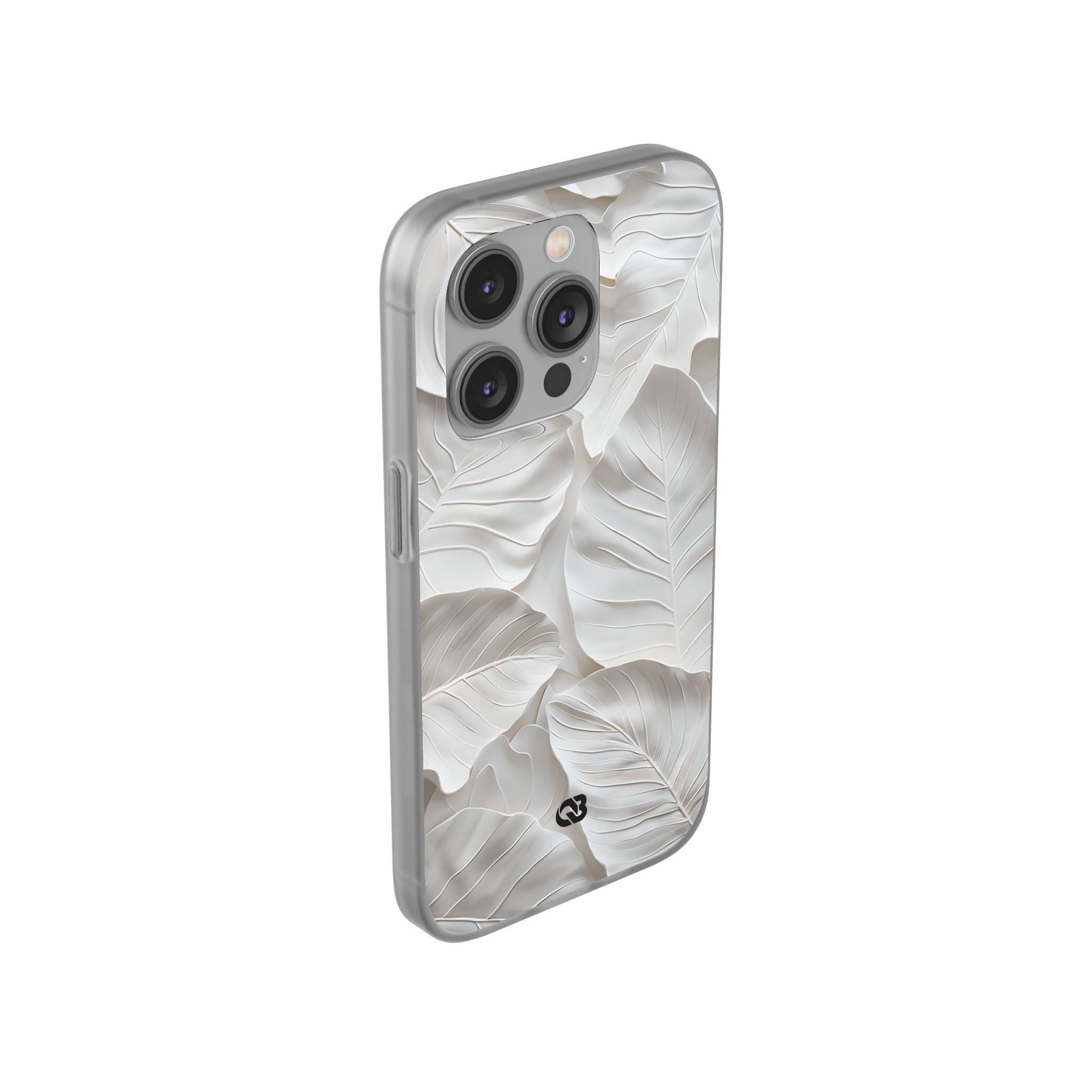 Sculpted Ivory Leaves · Soft Phone Case for iPhone