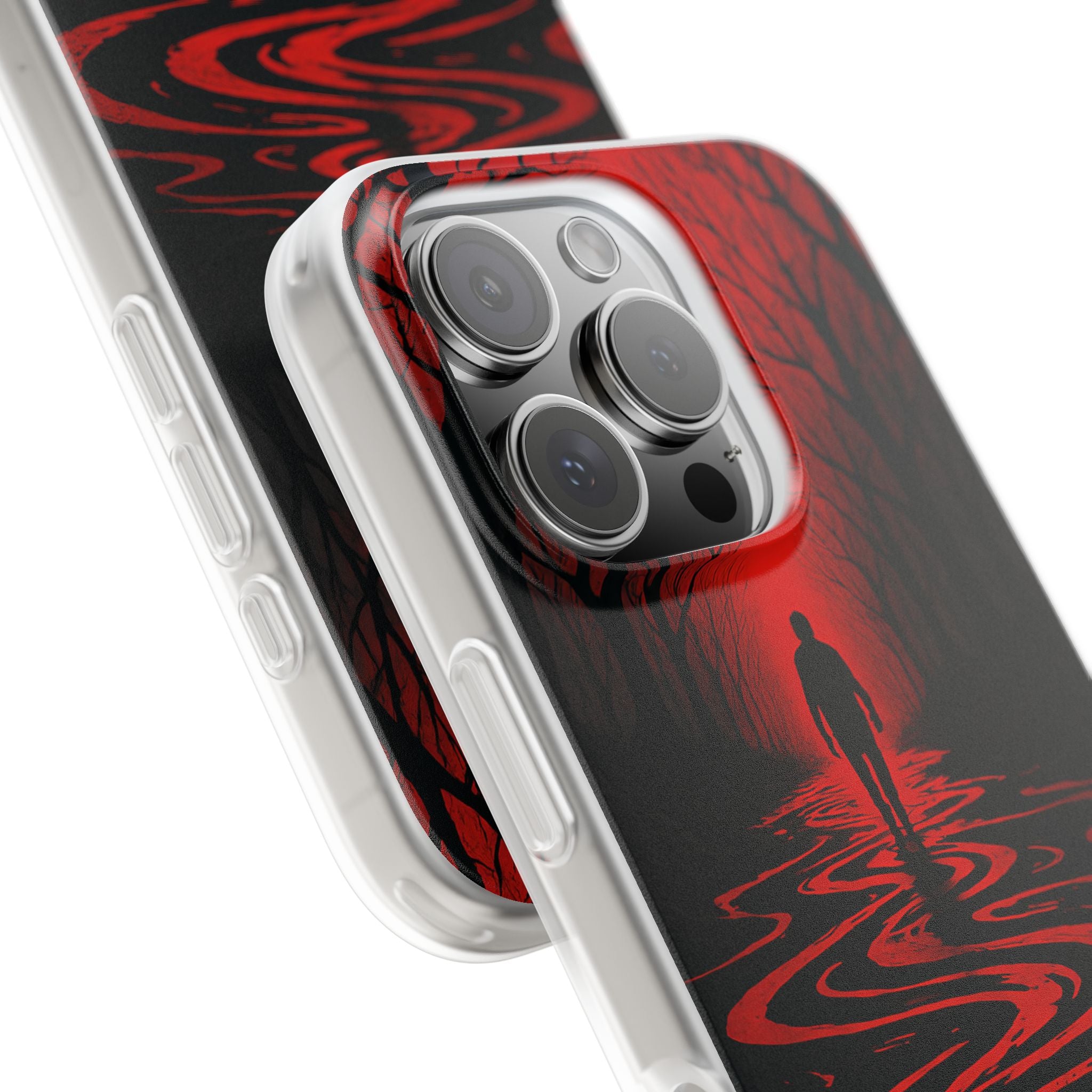 Crimson Shadow Path · Soft Phone Case for iPhone