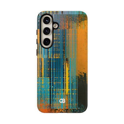 Cyber Glitch Stream · Tough Phone Case for Samsung · Teal
