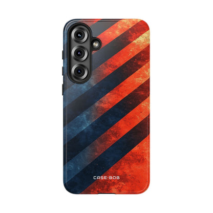 Diagonal Stripes Blaze Samsung S25 Plus Case - Tough