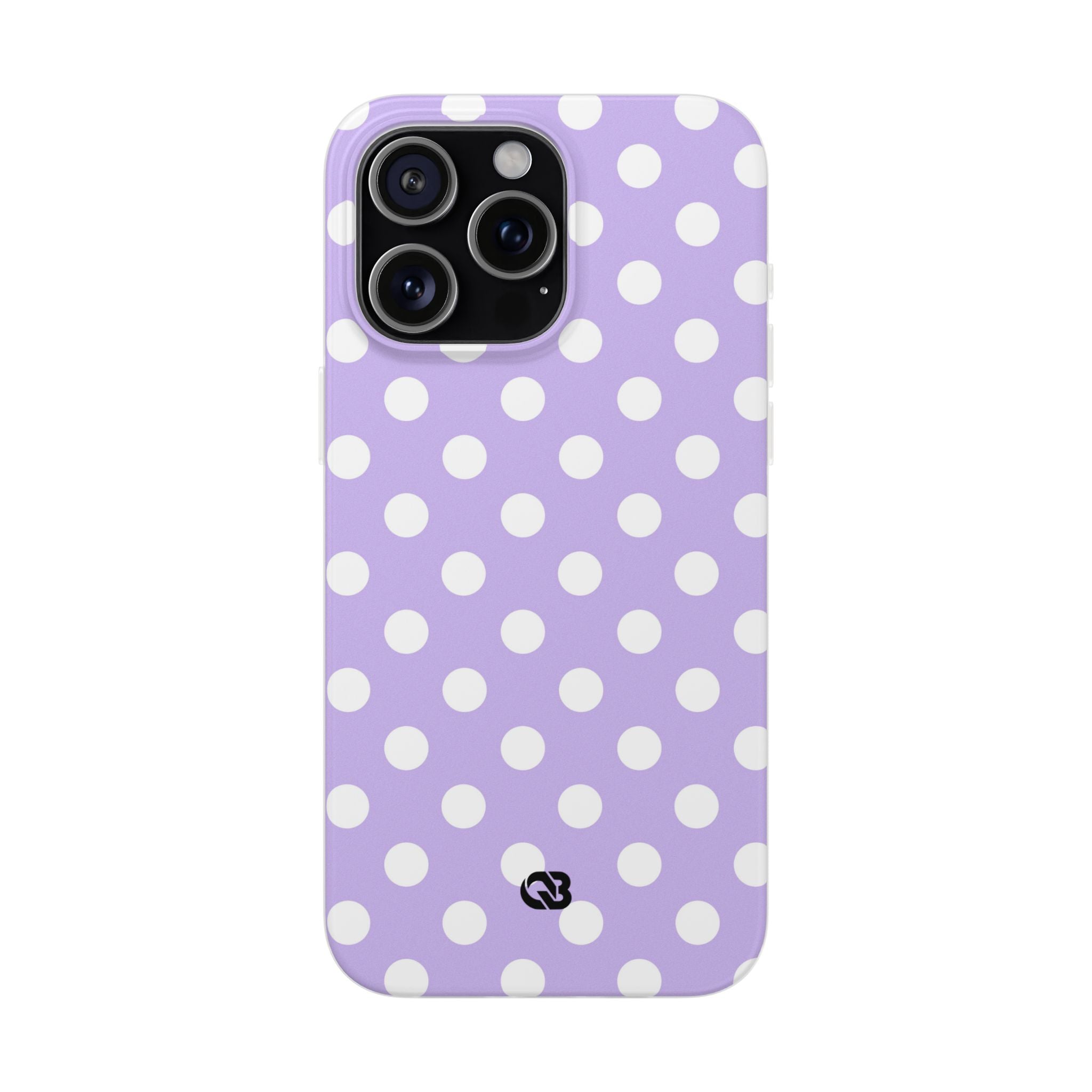 Lavender Polka Grid · Soft Phone Case for iPhone